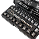 22PC 3/8" DRIVE LOW PROFILE METRIC/SAE SOCKET SET