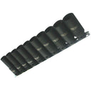 10PC 3/8" DRIVE 6PT METRIC DEEP IMPACT SOCKET RAIL
