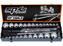 32PC 3/4" DRIVE 12PT METRIC/SAE SOCKET SET