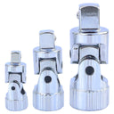 3PC AUTO-RESET UNIVERSAL JOINT SET - 1/4" / 3/8" / 1/2"