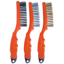 3PC WIRE BRUSH SET - 10" - CONTOUR HANDLE