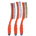 3PC WIRE BRUSH SET - 14" - CONTOUR HANDLE