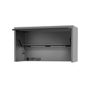 59" SUMO TRADE Power Hutch Light Grey w/ Blue Trim