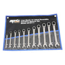 11PC METRIC QUAD DRIVE REVERSIBLE GEAR DRIVE WRENCH SET - 15° OFFSET