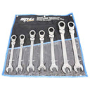 7PC SAE JUMBO FLEX-HEAD GEAR DRIVE WRENCH SET