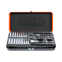 43PC 1/4" DRIVE 6PT & 12PT METRIC/SAE SOCKET SET
