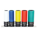5PC 1/2" DRIVE WHEEL PROTECTOR IMPACT SOCKET SET