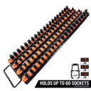 80PC 1/4", 3/8" & 1/2" DRIVE LOCKING SOCKET TRAY