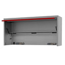 73" SUMO TRADE Power Hutch Light Grey w/ Red Trim